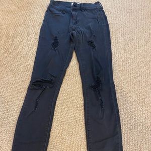 Pacsun black distressed skinny jegging